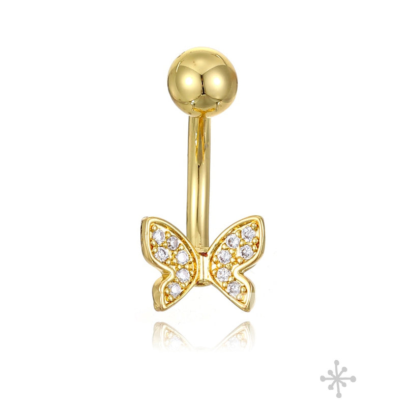 Belly Button Butterfly with Zirconia