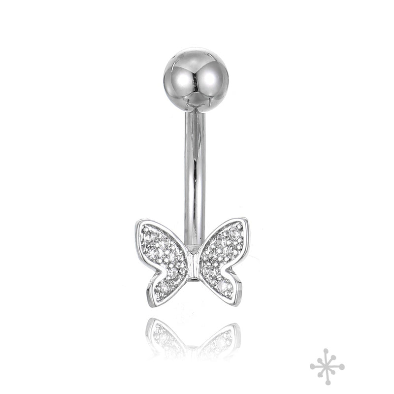 Belly Button Butterfly with Zirconia