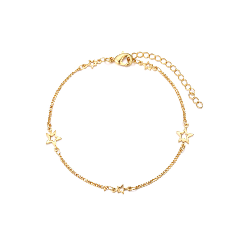 Chain Bracelet Gold - Stars Flat