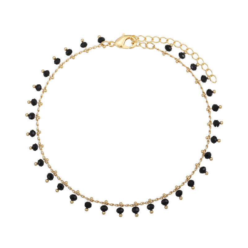 Chain Anklet Gold - Black