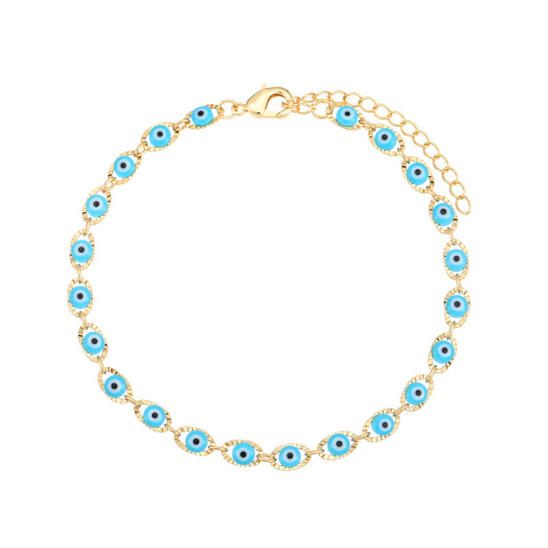 Chain Anklet Gold - Evil Eye