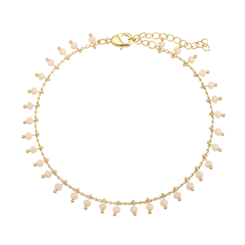 Chain Anklet Gold - Peach