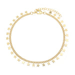 Chain Anklet Gold - Stars