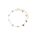 Chain Bracelet Gold - Amethyst