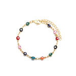 Chain Bracelet Gold Evil Eye - Multicolour