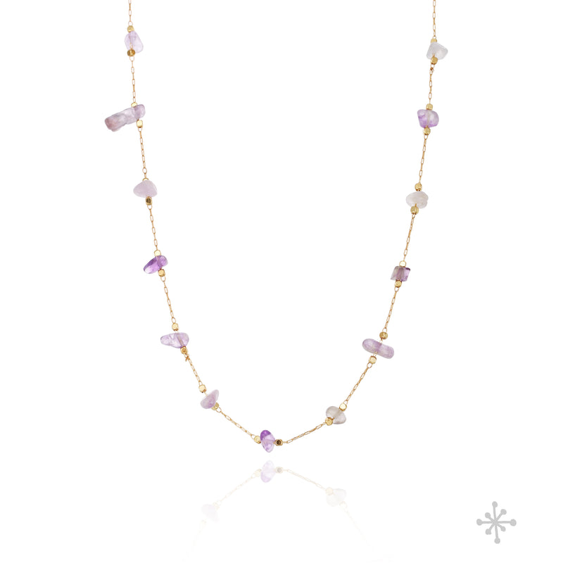 Chain Necklace Gold - Amethyst