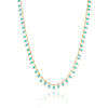 Chain Necklace Gold - Blue