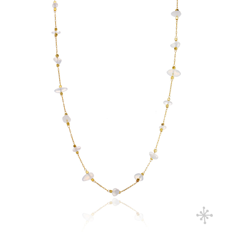 Chain Necklace Gold - Sea Opal