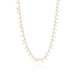 Chain Necklace Gold - White