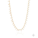 Chain Necklace Gold - White