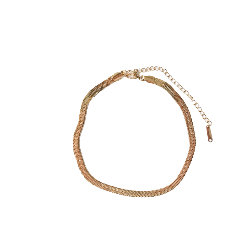 Explore timeless jewelry with our Stainless Steel Gold Plated Snake Chain Bracelet. Crafted for durability and style, it's the perfect accessory for any occasion. Get yours today and elevate your look effortlessly. Available in 2 different sizes and in a silver color version as well. Don't forget to check our matchy necklaces too!