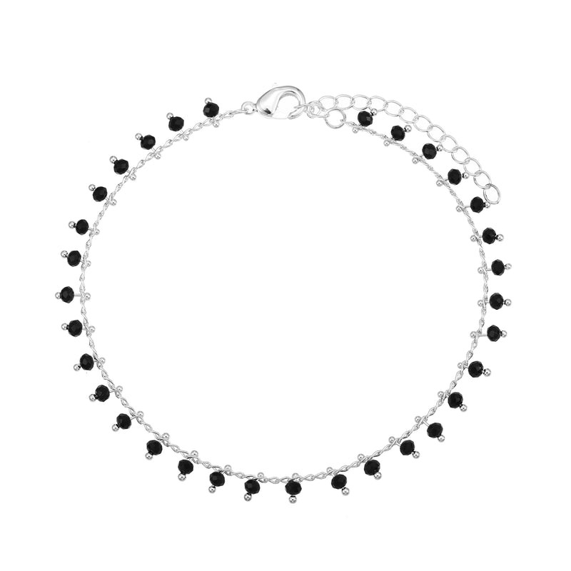 Chain Anklet Silver - Black