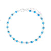 Chain Anklet Silver - Evil Eye