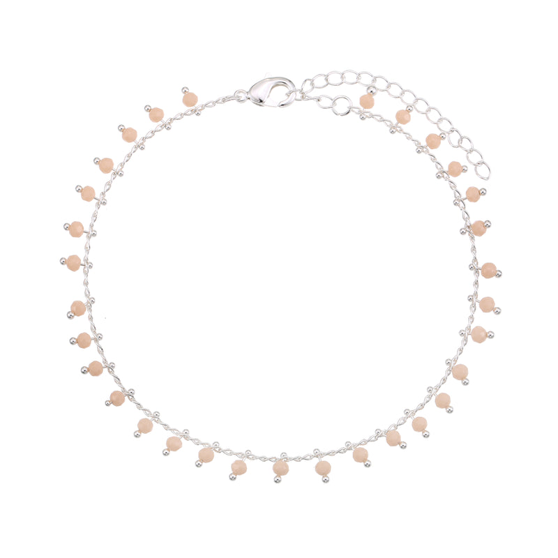 Chain Anklet Silver - Peach