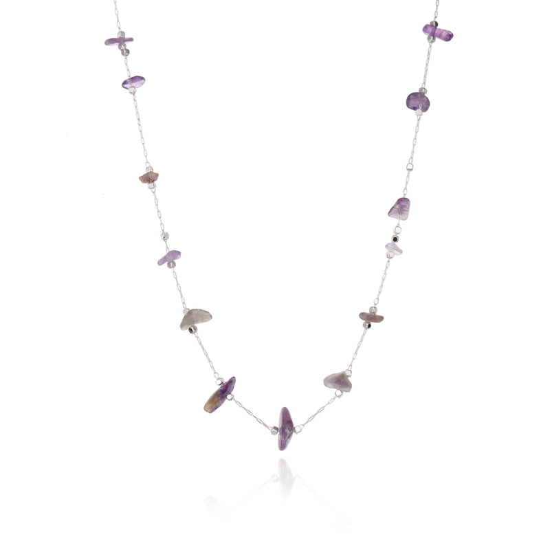 Chain Necklace Silver - Amethyst