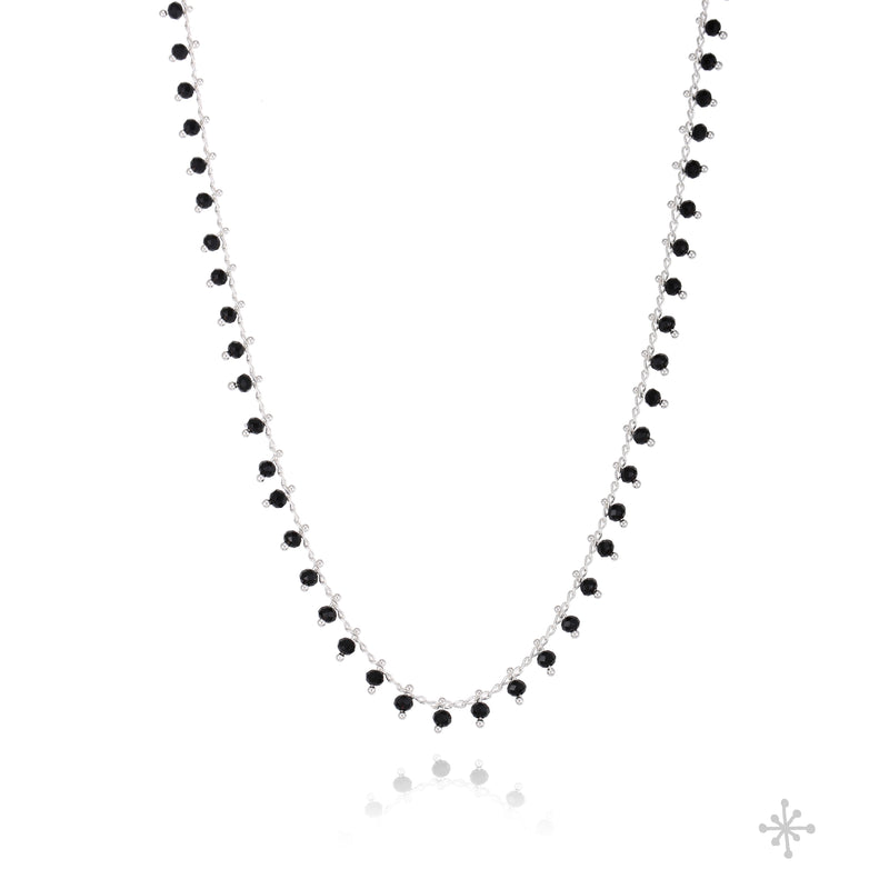 Chain Necklace Silver - Black