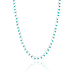 Chain Necklace Silver - Blue