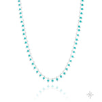 Chain Necklace Silver - Blue