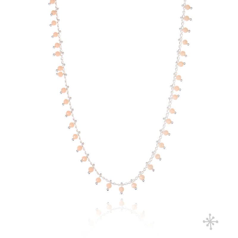 Chain Necklace Silver - Peach